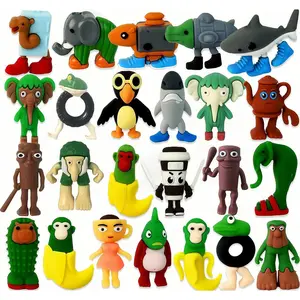 24PCS Tralalero Tralala Toys, Tung Tung Sahur & More – Mini Collectible Brainrot Toys for Desk Decor, BRR BRR Patapim,Meme Shark Collectible Animals Figurine Doll