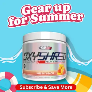 Summer Gear Up x OxyShred Non-Stim Powder | Caffeine-Free Pre-Workout Powder | Focus & Performance Support | Anytime Training Routine | Stimulant Free