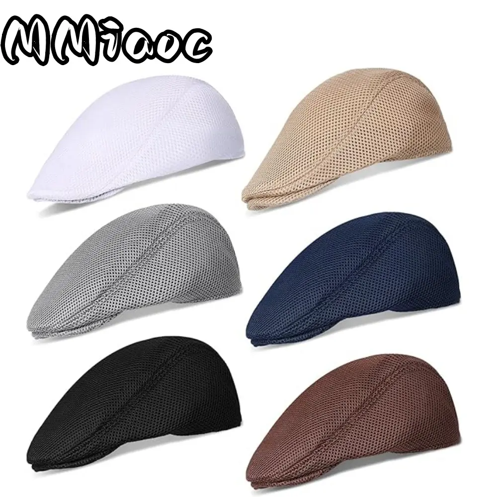 6pcs Men's Breathable Mesh Flat Cap - Sports & Outdoor Newsboy Cap for Taxi Drivers, Hats for Women, Summer Wear