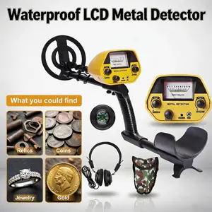 Waterproof LCD Metal Detector with Deep Sensitive Coil | Gold Hunter Treasure Finder | High Accuracy Prospecting Tool for Adults Beach Archaeology Relic Hunting