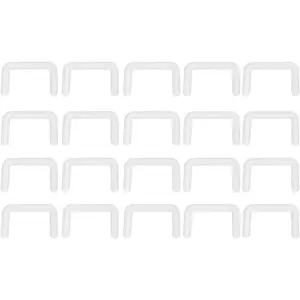 20pcs 14G 16G Clear Septum Rings Retainers Flexible Acrylic Nose Ring Retainer U-Shaped Piercing Hider Body Jewelry