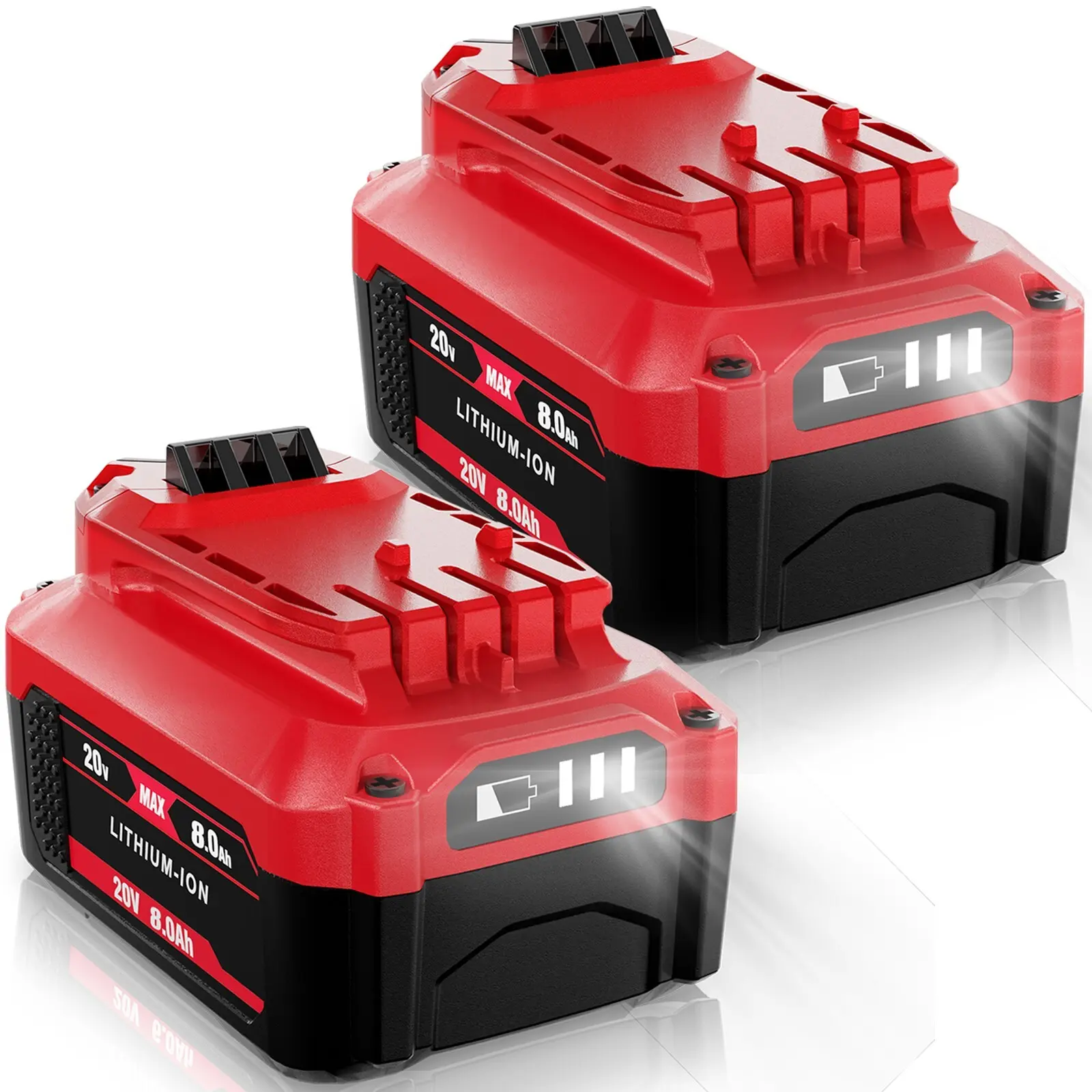 New 2PACK For Craftsman V20 20 Volt MAX 8.0Ah Li-ion Battery CMCB204 CMCB202 CMCB20