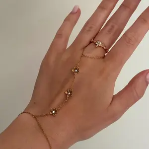 EVRY JEWELS Gold or Silver Plated Women's Summer Babe Hand Chain