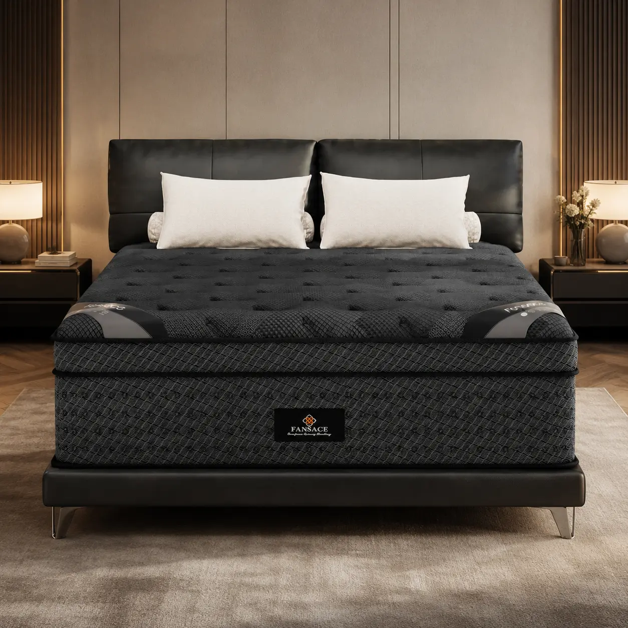 FANSACE 14/16 Inch Luxury Hotel Hybrid Mattress, Queen/King Mattress in a Box, Cooling Gel Memory Foam, Euro Top Design, Fiberglass-Free Cover, CertiPUR-US Certified, Comfortable Support, September Stock Up