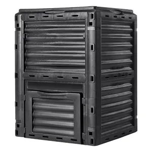 VEVOR Garden Compost Bin 80 Gal, TikTokShopBlackFriday, BPA Free Composter, Large Capacity Outdoor Composting Bin with Top Lid and Bottom Door, Easy Assembling, Lightweight, Fast Creation of Fertile Soil