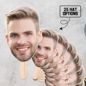 Personalized Big Head Cutouts, Custom Face on a Stick, Funny Bachelorette Decorations, Wedding Heads, Groom Head on a Stick, Fat Head