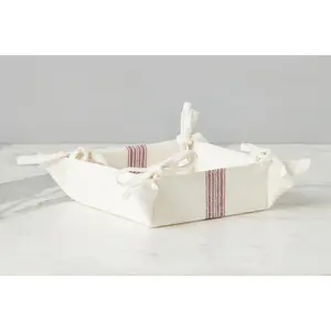 Napkin Tray, Vintage Merlot Red Stripe