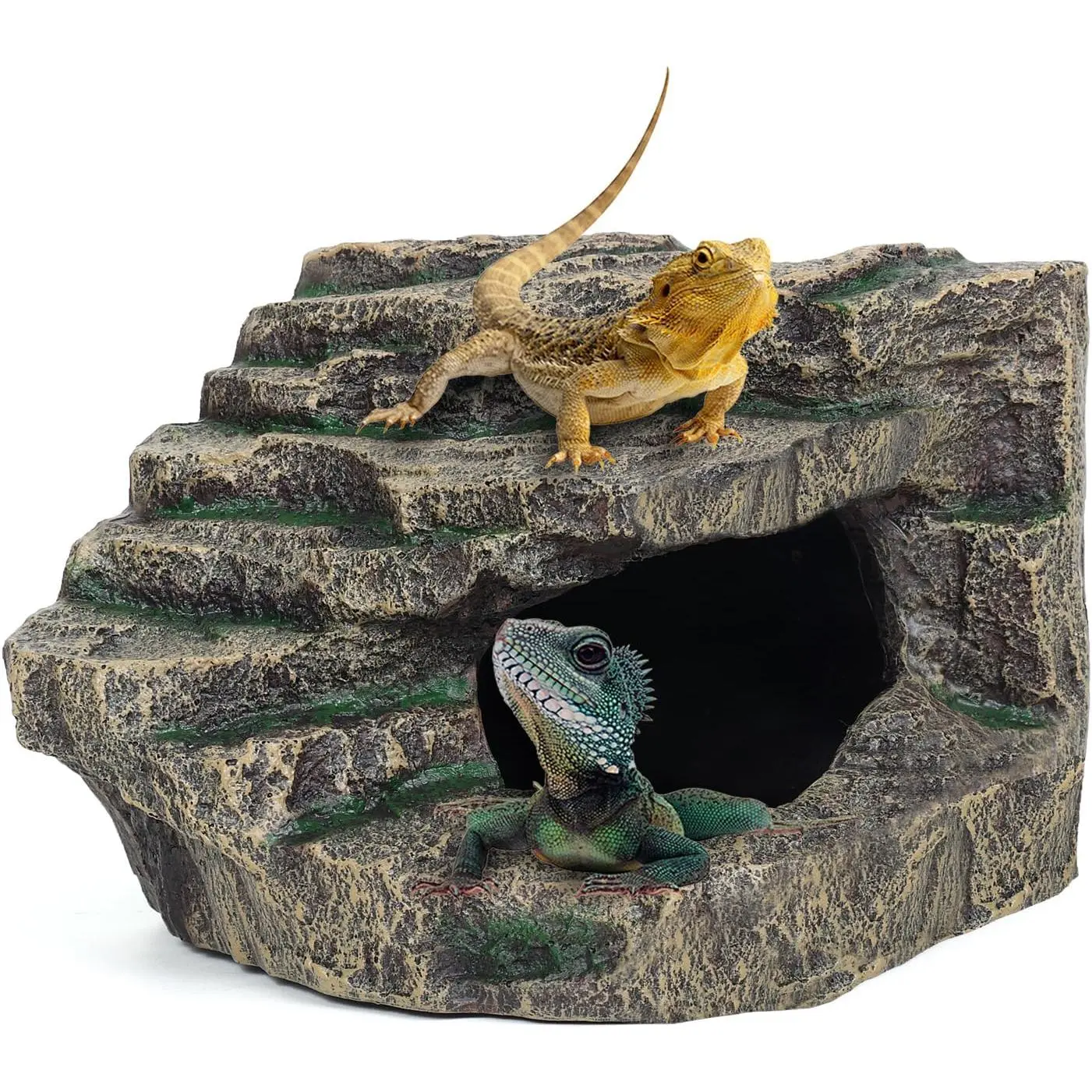 Beared Dragon Tank Accessories for Adults, Snake , Reptile Tank Accessories,   Large Reptile , Professional Turtle Basking Platform (E-Large)