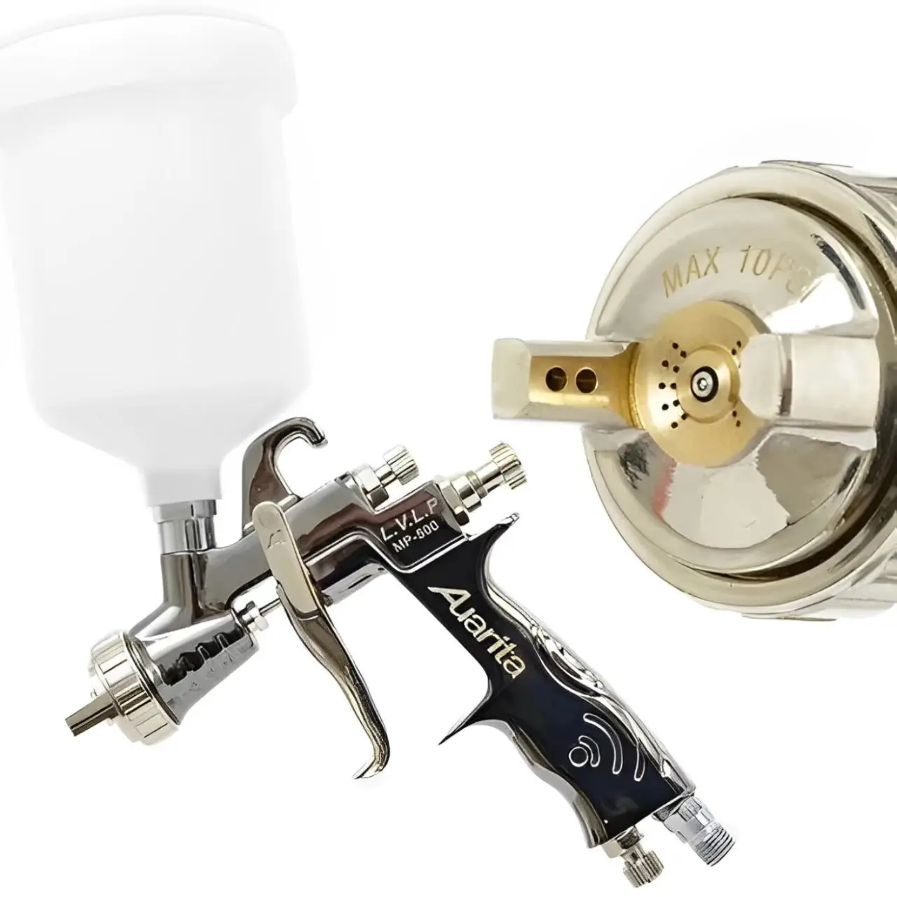 Auarita Mp-500 Pneumatic Spray Gun with 1.3mm Nozzle, 600ML Lvlp Model, High-Quality Precision Sprayer for DIY & Professional Use, Spray Painting Tool, Paint Spraying Tool
