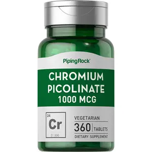Piping Rock Chromium Picolinate 1000mcg | 360 Tablet Pills | Chromium Supplement | Vegetarian, Non-GMO, Gluten Free Supplement
