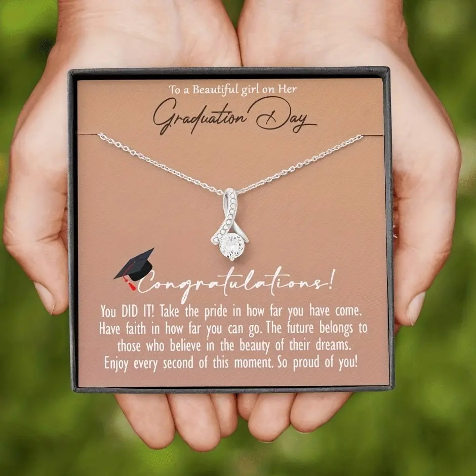 Graduation Necklace Gift For Daughter, Graduation Jewelry, Daughter Graduation Gift, 2024 Grad Gift For Her, Sister Graduation, Sentimental Gifts