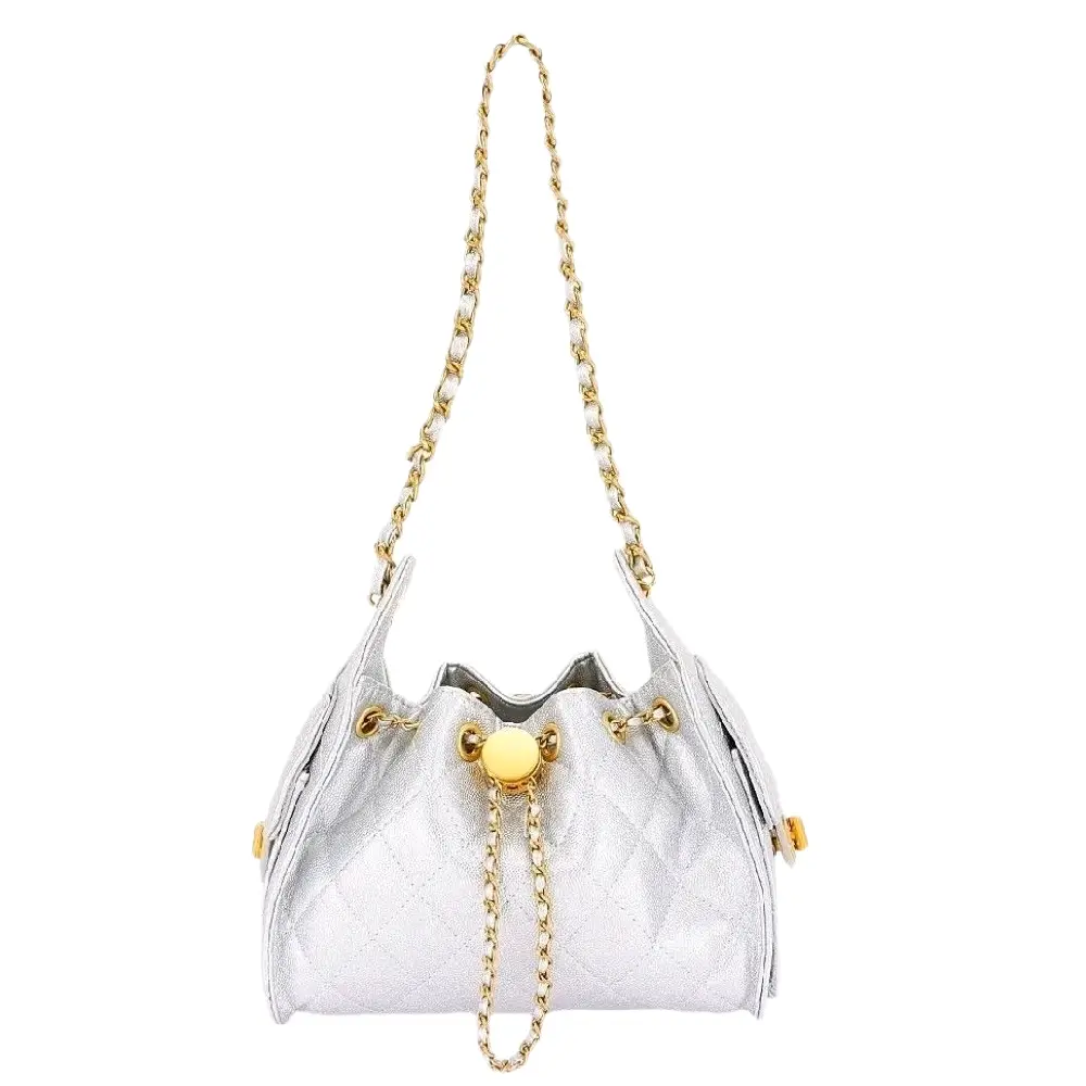 Women's Quilted Vegan Leather Shoulder Bag - Fashion Solid Cross Body Bag for Women Shoulder Carry
