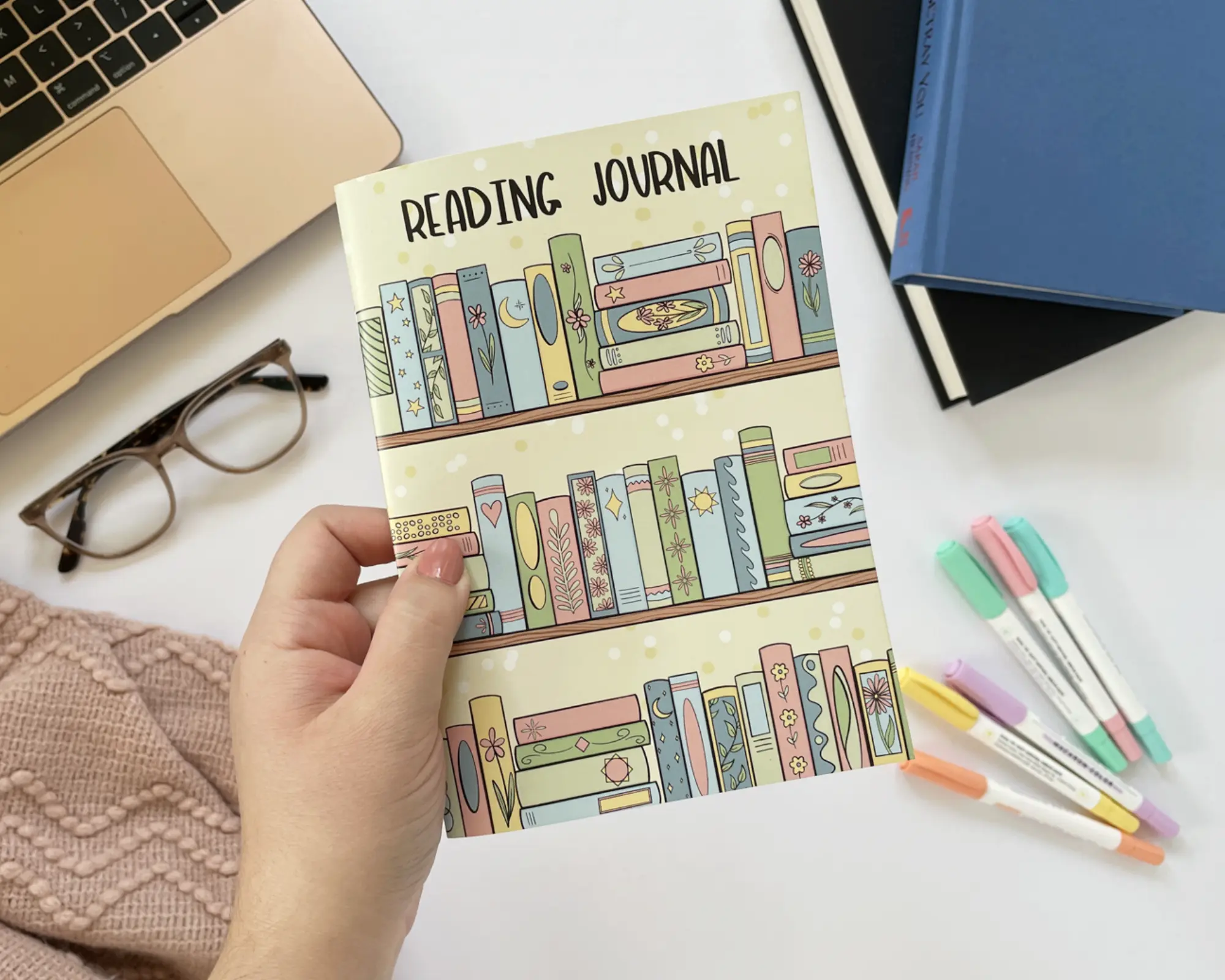 Mini reading journal - 30 book review pages diary notebook
