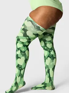 Thunda Thighs - Artisan - Love Collection Plus Size Thigh High Socks - Women's Lightweight Stretch