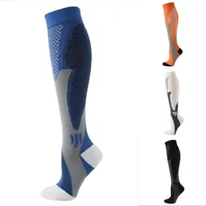 Sports Compression Socks Knee High Calf Support For Running Fitness Basketball Workout Athletic Breathable Moisture Wicking Quick Dry