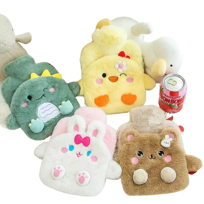 KUSHIE’s SnuggleBud Mini Warmers 400ml Plush Hot Water Bottle for Cramps comfort & self care