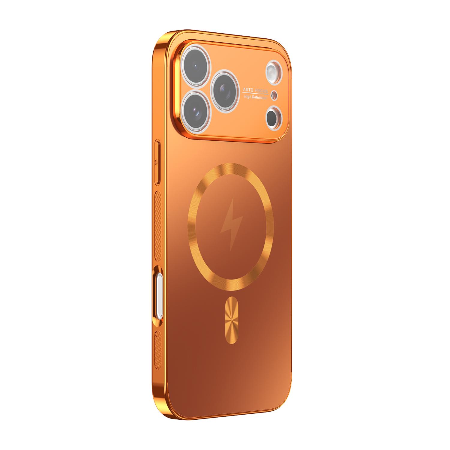Plating Magnetic MagSafe Case for iPhone 17 16 15 14 13 Pro Max Wireless Charging Shockproof Cover