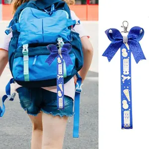 Assorted 10 Cheer Bows Keychains Bowknot Streamer Keyring Stylish Bag Accessory for Teen Girls and Cheer Enthusiasts