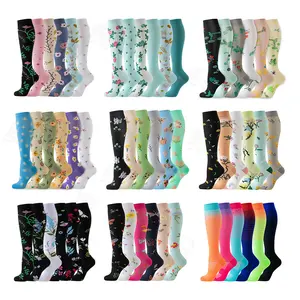 3Pairs Mix Random Pressure Socks Combination Set, Sports Stockings Yoga Socks, Compression Calf Socks