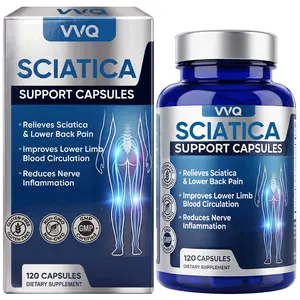 Sciatica Support Capsules – Relieves Lower Back Pain & Sciatica, Improves Circulation, Reduces Nerve Inflammation – 120 Capsules