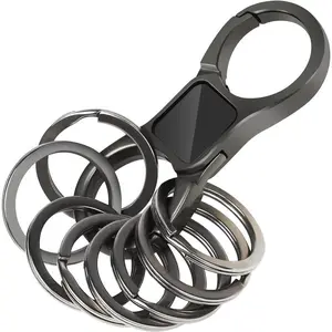 Keychain - Quick Release Keychain with 8 Key Rings - Heavy Duty Car Keychain Organizer