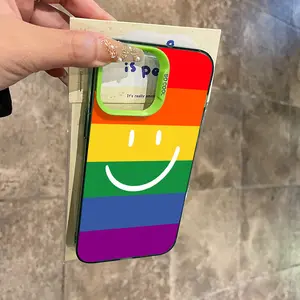 Hard Case Compatible with iPhone 16 E Pro Max 15 Plus 14 13 12 11 XS XR PRIDE COLLECTION IMD Hybrid Plate Drop Protection Cellphone Cover Screen Protector Silicone Smartphone Casing