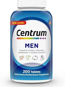 Centrum Multivitamin for Men, Multivitamin/Multimineral Supplement with Vitamin D3, B Vitamins and Antioxidants, Gluten Free, Non-GMO Ingredients - 200 Count