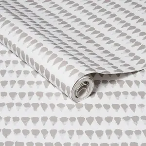 Abstract Striped Peel & Stick Wallpaper Gray/White - Opalhouse