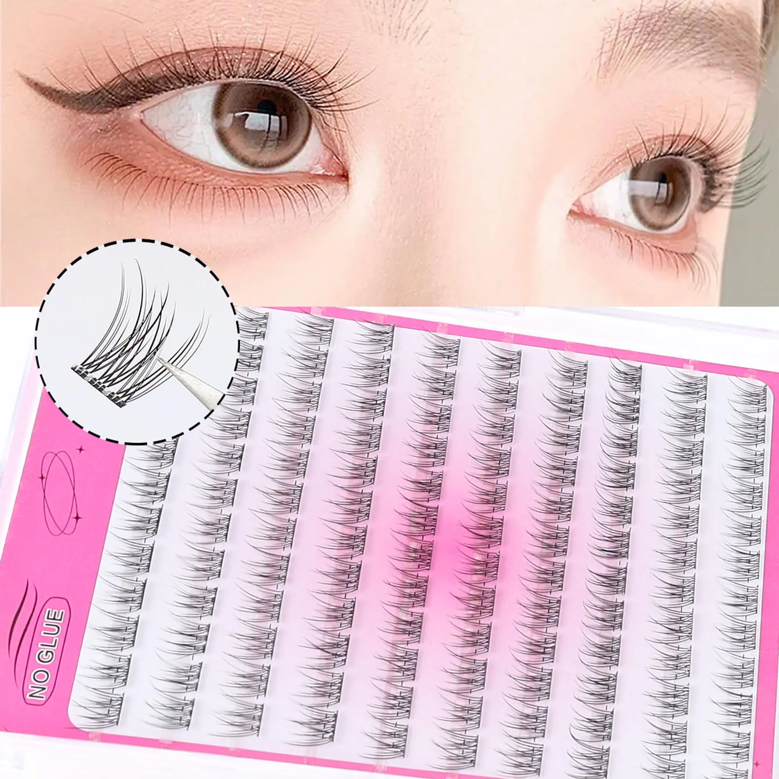 120pcs self-adhesive eyelash extension agent, C Curl, 10-12mm long, natural style, reusable and easy to use, suitable for beginners, curl enhancing eyelashes, Individual Lash Clusters, Individual false eyelash