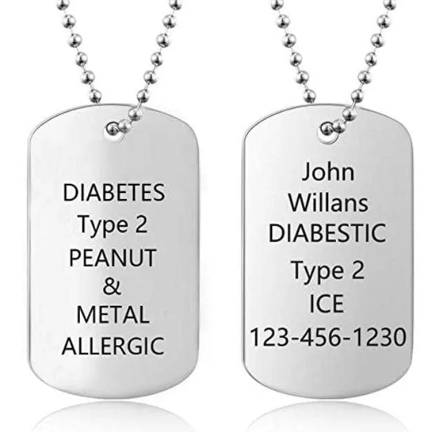 VitalGuard Medical Alert Necklace: Wearable Emergency Information for Your Health and Safety, Anytime, Anywhere!