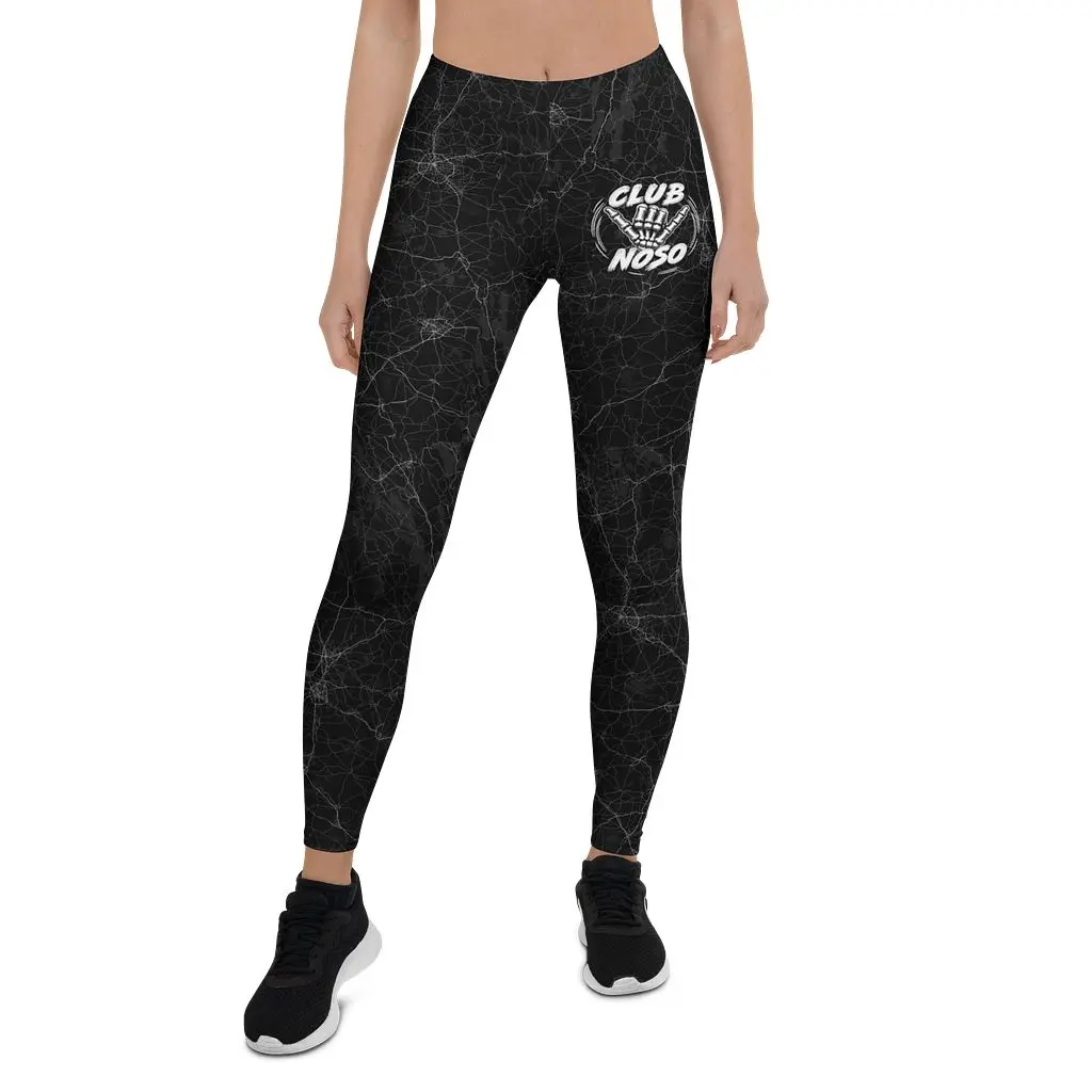 Shaka Hand Nc Topographic Leggings No Pockets