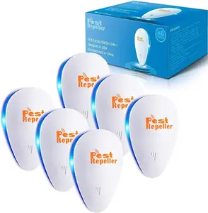 Ultrasonic Pest Repeller 6 Pack Indoor Pest Repeller Plug in Ultrasonic Pest Control Repelling Rodent and Insect Electric Pest Control Repellent Friendly for Kid and Pet, White