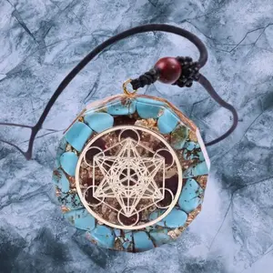 Energy Orgonite Pendant Chakra Necklace Jewelry