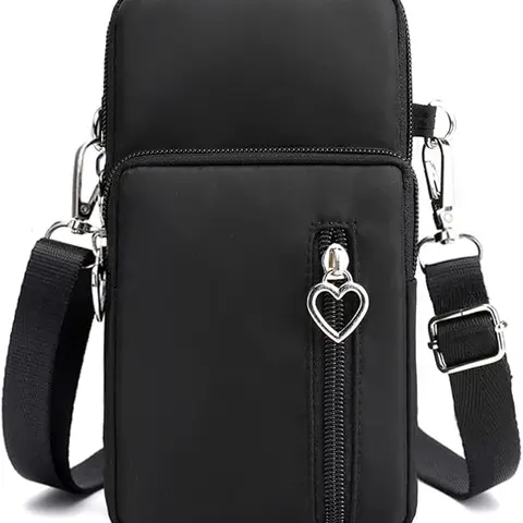 [New Deal] Women's Small Crossbody Bag - Nylon Messenger Bag with Crossbody Strap, Zip Wallet, Lightweight Arm Design and Flap Closure