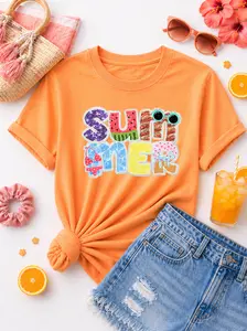 Summer Sequin Patch Tshirt