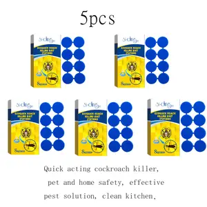 Safe Cockroach Control – MoonSpry Effective Roach Killer, 1 Box 8 Baits Whole House Coverage for Families with Kids & Pets long-lasting protection repellent home