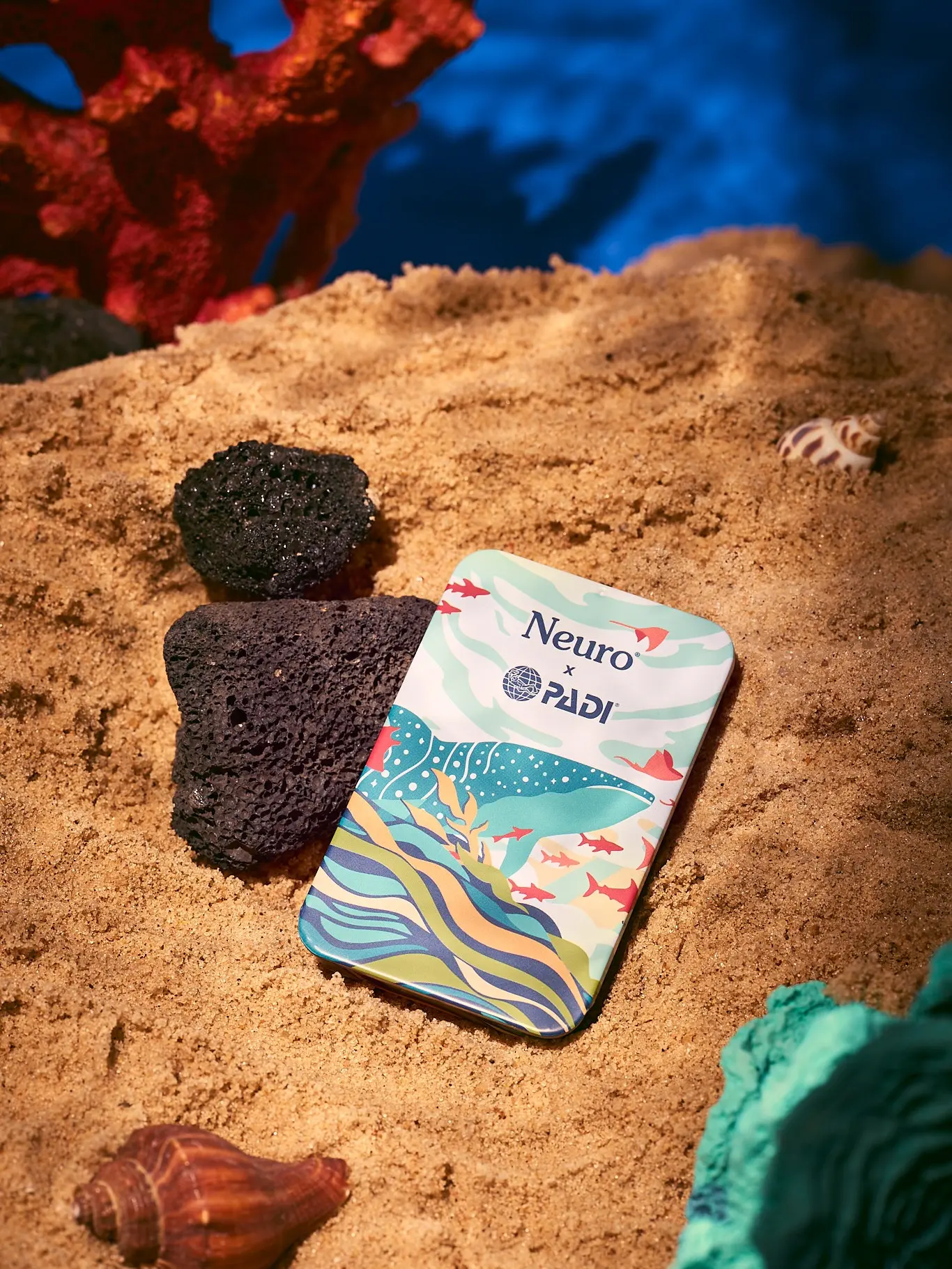 PADI x Neuro Whale Shark Tin - Premium Collector's Edition with Vibrant Whale Shark Design - Gum & Mints Sold Separately