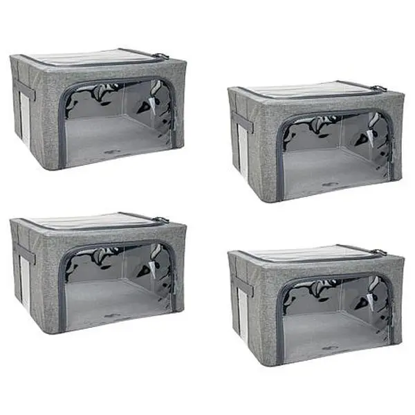 Improvements Collapsible Medium Storage Bins -Set of 4