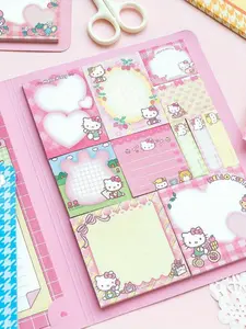 Cute Student Sticky Notes, Non-Stick Removable Diary Paper, Junior High School Ledger, Stylish Memo Book, Perfect for Students