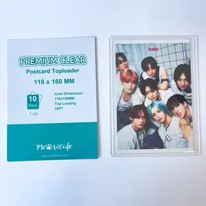 Meowcafe [118 x 160 mm] - Postcard Size Premium Clear Toploader - Fit Up to 109 x 155mm Postcard (Pack of 10)