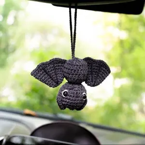 Christmas handmade crochet ornaments, unique rearview mirror hanging decorations for cars, Automotive Decoration, car accessories, car interior ornaments, bag accessories, Car Decor Gift