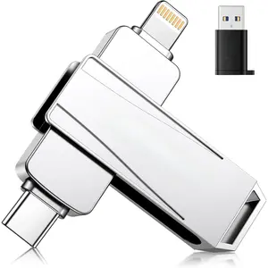 256GB Phone Flash Drive Photo Stick, USB Memory Stick for Photo Video Backup & Storage, No APP Required, Compatible with  iPad Android PC, Bright