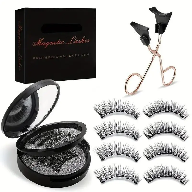 Magnetic False Eyelashes Set - Artificial Lashes, Fake Eyelash, 8 Pairs, Waterproof and Long-Lasting, No Glue Needed, Suitable for Any Occasion, Easy to Apply