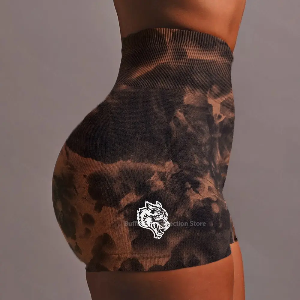 Darc wolf mini head shorts Seamless, high waist hip-lifting running fitness yoga pants
