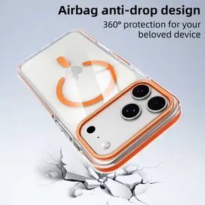 Suitable for Apple 17/17 Pro/17pro max Phone Case iPhone 17 Acrylic Transparent Magnetic 17 Pro Max Case beautiful