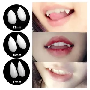 Halloween Vampire Teeth,3 Pairs Horror False Teeth for Halloween,Cosplay Party Favors
