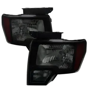 2009-2014 Ford F-150 Factory Style Headlights (Black Housing/Smoked Lens)