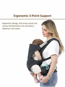 Ainomi Ergonomic Baby Carrier, 6-in-1 Breathable Mesh Infant Carrier for New Parents (0-36 Months)