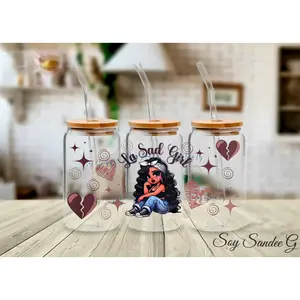 La Sadgirl Brown - UVDTF Wrap for cups/hard surfaces sticker