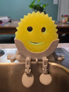 Scrub Daddy Holder – 3D‑Printed Sink Caddy with Drain Hole (Holder with Legs